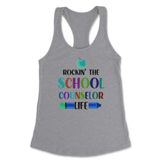 Funny Rockin' The School Counselor Life Pencil Apple Gag design - Heather Grey