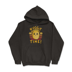 Nuggie Time! Happy Kawaii Chicken Nugget With Open Arms product Hoodie - Black