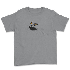 Black Cat Face Halloween T Shirt  & Gifts Youth Tee - Grey Heather