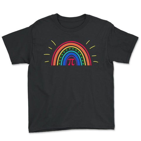 Bohemian Rainbow & Pi Symbol For A Happy PI Day Math Teacher graphic - Black
