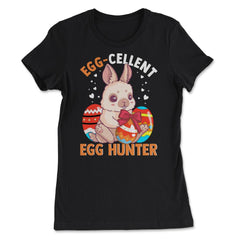 Egg-cellent Egg Hunter Cute Bunny with Easter Eggs Gift design - Women's Tee - Black