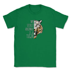My Spirit Animal is a White Tiger Awesome Rare product Unisex T-Shirt - Green