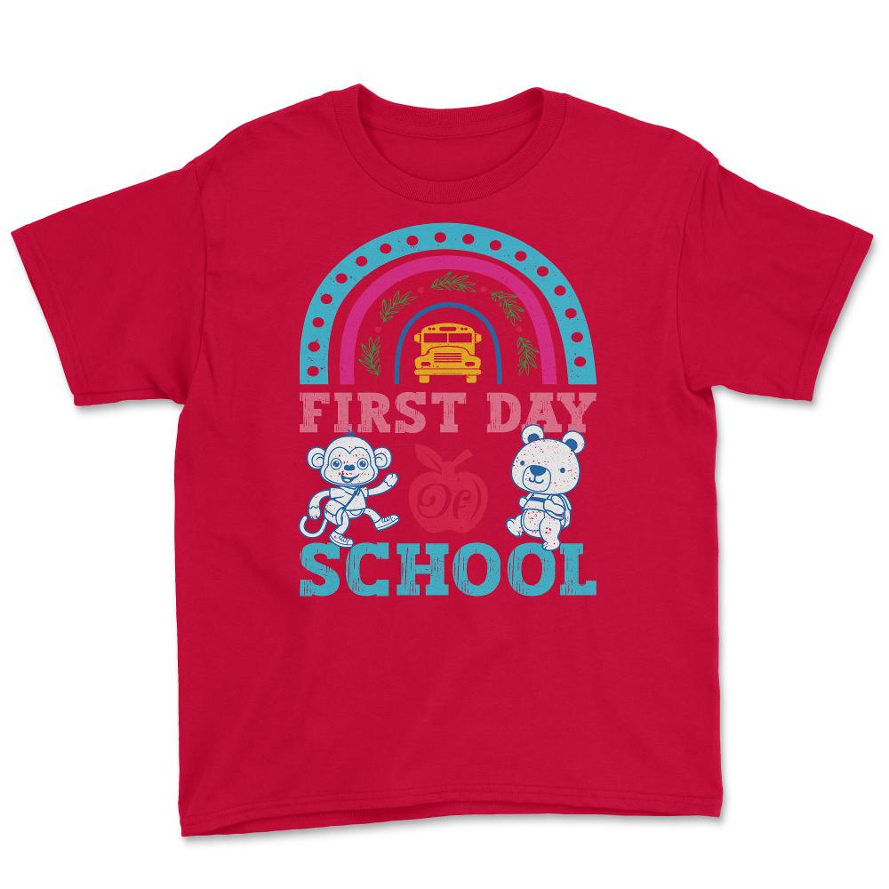 Welcome Back To School First Day of School Teachers & Kids print - Red