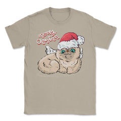 Merry Christmas Angel Cat Funny Humor T-Shirt Tee Gift Unisex T-Shirt - Cream