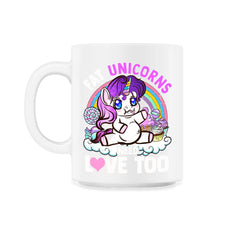 Fat Unicorns need love too! Hilarious Chubby Unicorn print - 11oz Mug - White