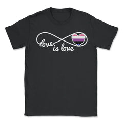 Love is Love Infinity Symbol Genderfluid Pride Gift design - Unisex T-Shirt - Black