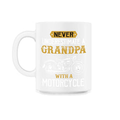 Never Underestimate a Grandpa with a motorcycle product Gift - 11oz Mug - White