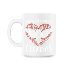 Just a Girl Who Loves Cicadas Artsy Heart Design product - 11oz Mug - White