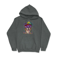 Mardi Gras Beagle with Jester hat & masquerade mask Funny product - Dark Grey Heather