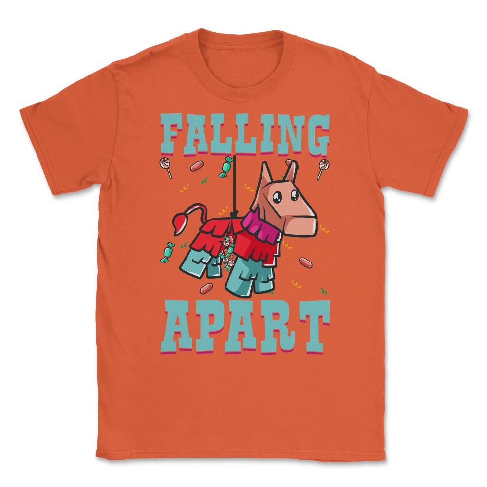 Cinco de mayo Funny Falling Apart Pinata product Unisex T-Shirt - Orange
