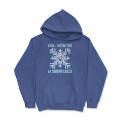Easily Distracted By Snowflakes Meme Grunge design Hoodie - Royal Blue