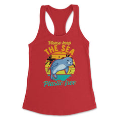 Keep the Sea Plastic Free Seal for Earth Day Gift print Women's - Red