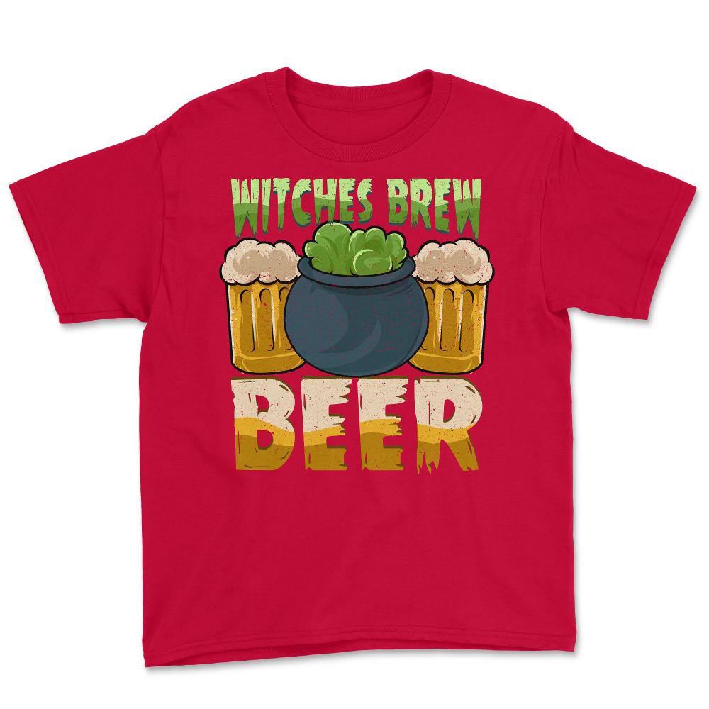 Halloween Witches Brew Beer Costume Design product Youth Tee - Red