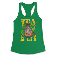 Steampunk Anime Girl Tea Is Life Mechanical Gears Industrial product - Kelly Green