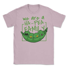 We Are A Ha-Pea Family Peas Inside A Pod Happy Foodie Pun product - Light Pink