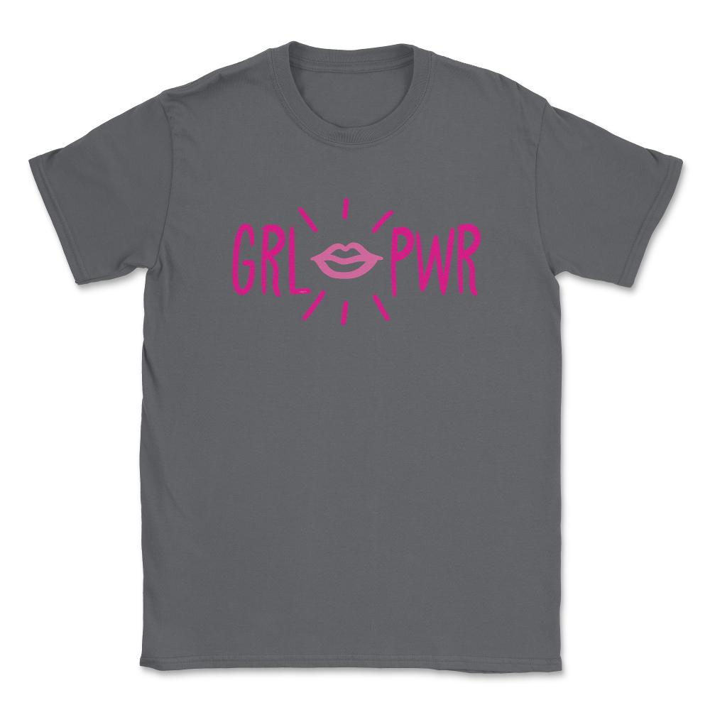 GRL PWR T-Shirt Feminist Shirt  Unisex T-Shirt - Smoke Grey
