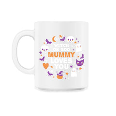 Witch or Boo Mummy Loves You Halloween Reveal design - 11oz Mug - White