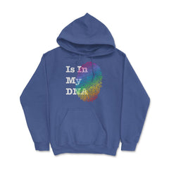 Is In My DNA Rainbow Flag Gay Pride Fingerprint Design graphic Hoodie - Royal Blue
