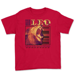 Born Leo Zodiac Sign Astrology Horoscope Roaring Lion product Youth - Red