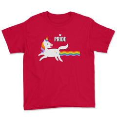 Rainbow Unicorn Gay Pride Month t-shirt Shirt Tee Gift Youth Tee - Red