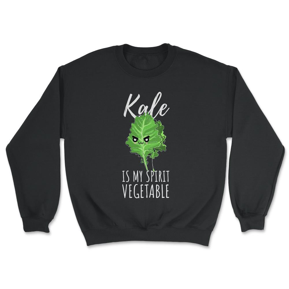 Kale is My Spirit Vegetable Funny Humor print - Unisex Sweatshirt - Black