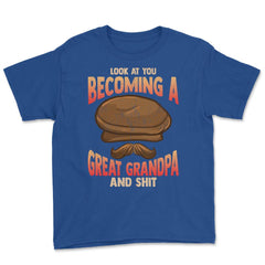Becoming a Great Grandpa Youth Tee - Royal Blue