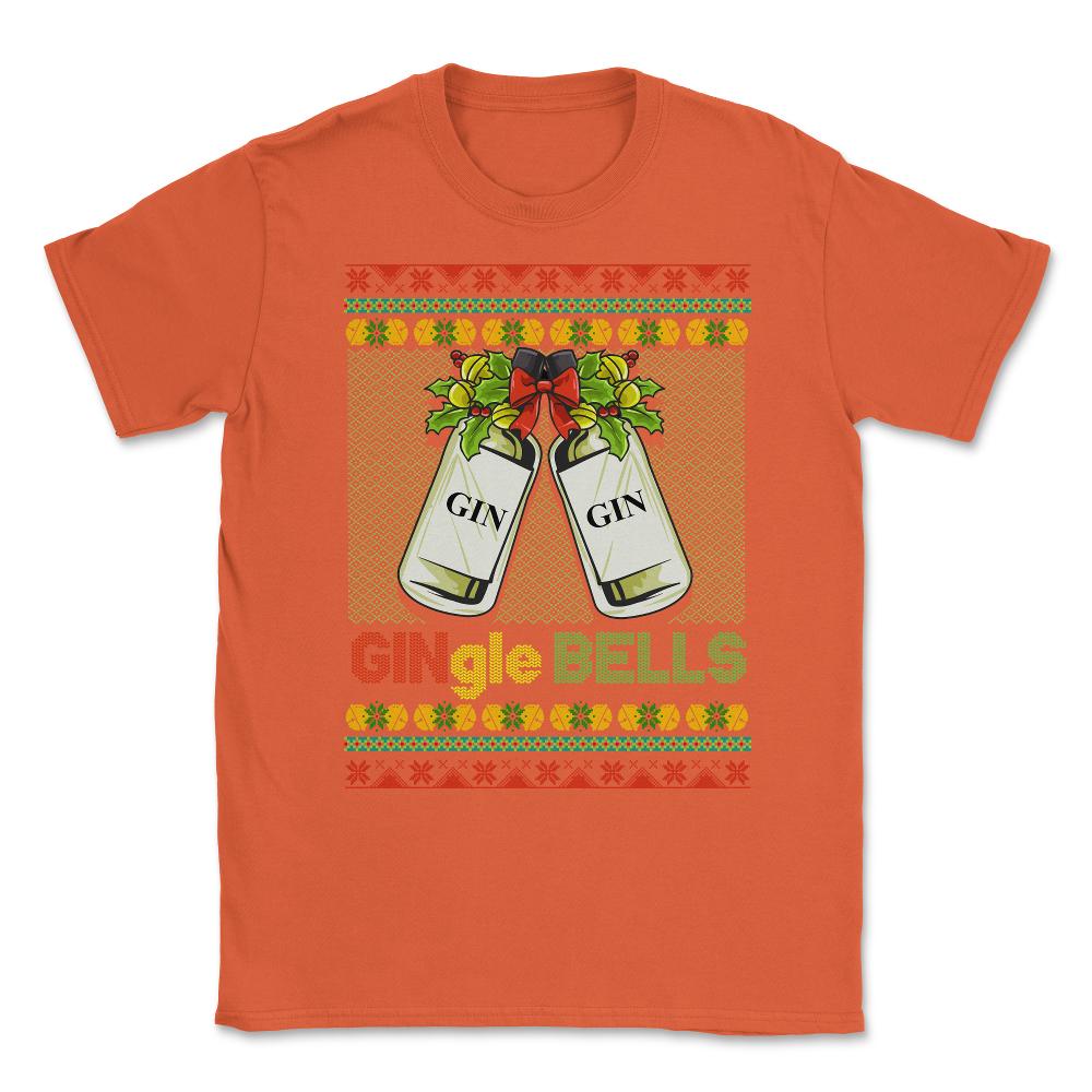Gin-gle Bells Ugly Christmas Sweater Style Funny Jingle Bells Humor - Orange