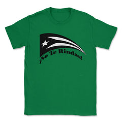 Puerto Rico Black Flag No Te Rindas Boricua by ASJ graphic Unisex - Green