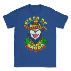 Cinco de Doggo Funny Siberian Husky Dog for Cinco de Mayo graphic - Royal Blue