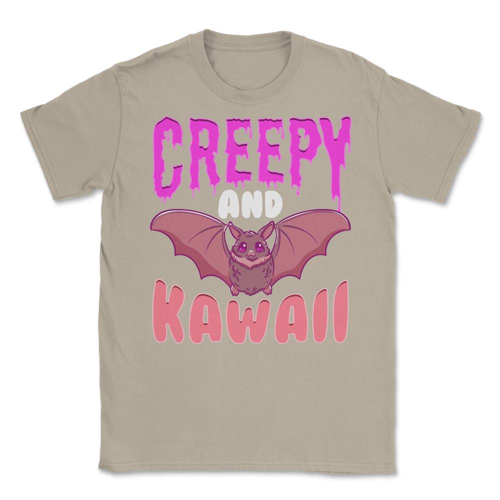 Halloween Creepy and Kawaii Cute Bat-Character Gif Unisex T-Shirt - Cream