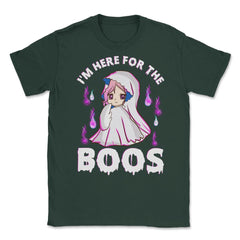 I'm just here for the boos Funny Halloween Unisex T-Shirt - Forest Green