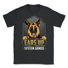 Ears Up System Armed K9 Police Dog German Shepherd design Unisex - Black