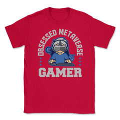 Obsessed Metaverse Gamer VR Gamer Boy product Unisex T-Shirt - Red