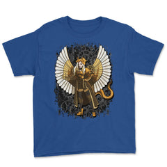 Steampunk Anime Dragon Girl Science Fantasy Futurism product Youth Tee - Royal Blue