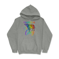 Mooooove I’m Gay Cow Gay Pride LGBTQ Rainbow Flag design Hoodie - Grey Heather
