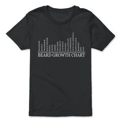 Beard Growth Chart Funny Gift for Beard Lovers graphic - Premium Youth Tee - Black