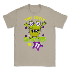 This Little Monster is Eleven Funny 11th Birthday Theme print Unisex - Cream