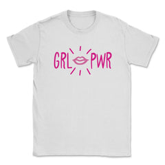 GRL PWR T-Shirt Feminist Shirt  Unisex T-Shirt - White