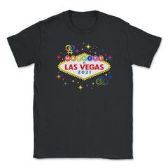 Married In Las Vegas 2021 Lesbian Pride graphic Unisex T-Shirt - Black