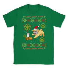Pug Ugly Christmas Sweater Funny Humor Unisex T-Shirt - Green