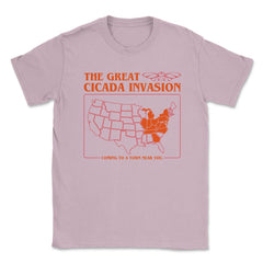 Cicada Invasion Coming to These States in US Map Cool graphic Unisex - Light Pink