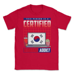 This Person Is A Certified K-Drama Addict Korean Drama Fan print - Red