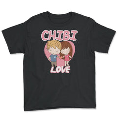 Chibi Love Anime Shirt Couple Humor Youth Tee - Black
