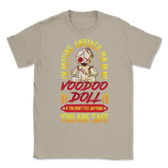 Voodoo Doll Funny Halloween Trick or Treat Unisex T-Shirt - Cream