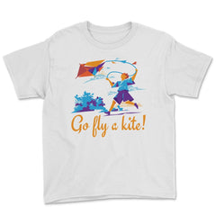 Go fly a kite! Kite Flying Design product Youth Tee - White