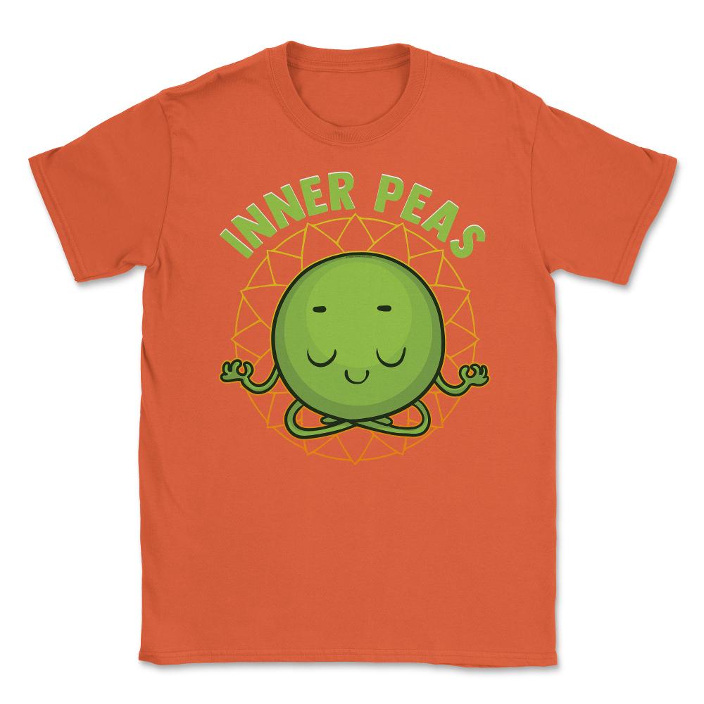 Inner Peas Funny Inner Peace Foodie Pun Meme design Unisex T-Shirt - Orange