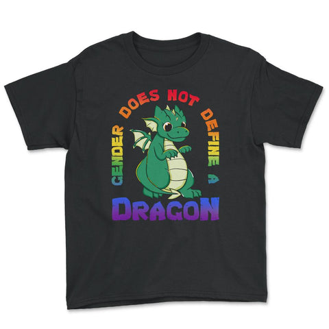 Gay Pride Kawaii Dragon Gender Equality Funny Gift product Youth Tee - Black