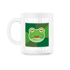 I Think I Got Chlorophyll In Me Hilarious Frog Face Meme print - 11oz Mug - White