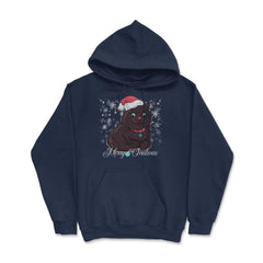 Merry Christmas Cat Funny Humor T-Shirt Tee Gift Hoodie - Navy