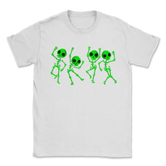 Dancing Human Skeletons Shirt Halloween T Shirt Gi Unisex T-Shirt - White